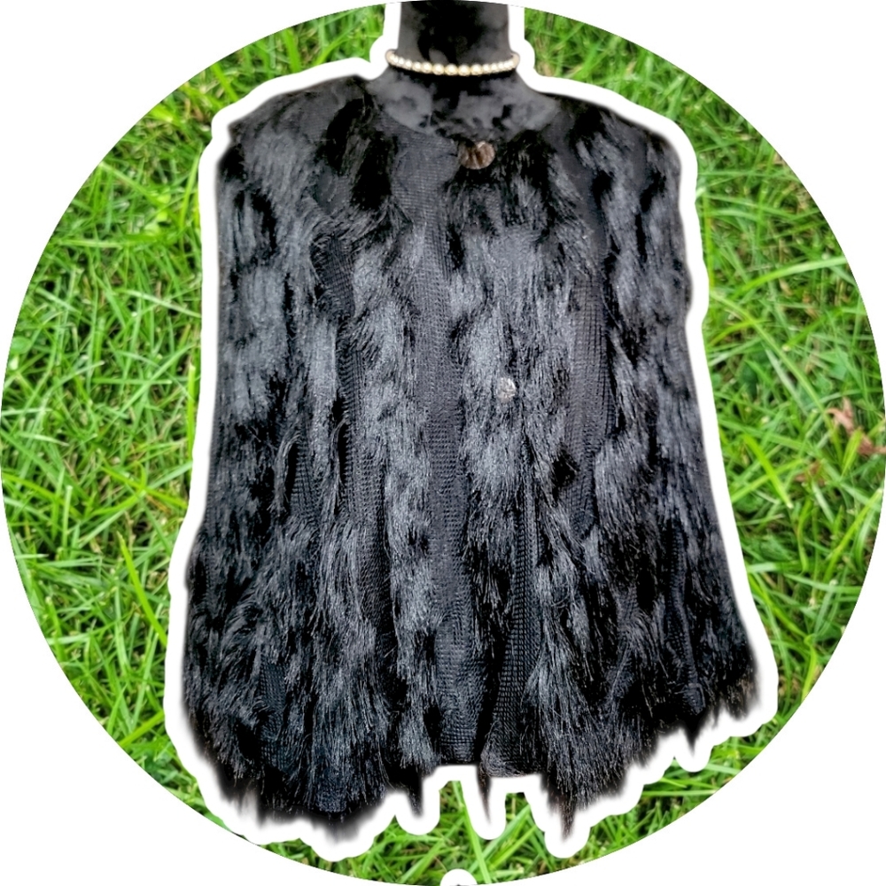Chevron Fringe Jacket Black